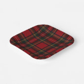 Klassische rote Tartan-Karo-Platte Pappteller (Gewinkelt)