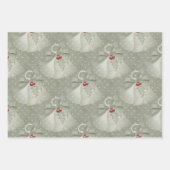 Klassische rote und grüne Glocken, Multifunktionsl Geschenkpapier Set (Vorderseite)