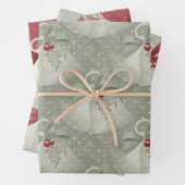 Klassische rote und grüne Glocken, Multifunktionsl Geschenkpapier Set (Beispiel)