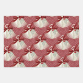 Klassische rote und grüne Glocken, Multifunktionsl Geschenkpapier Set (Vorderseite 3)