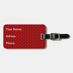 Klassische rote und schwarze Gepäckmarke Gepäckanhänger