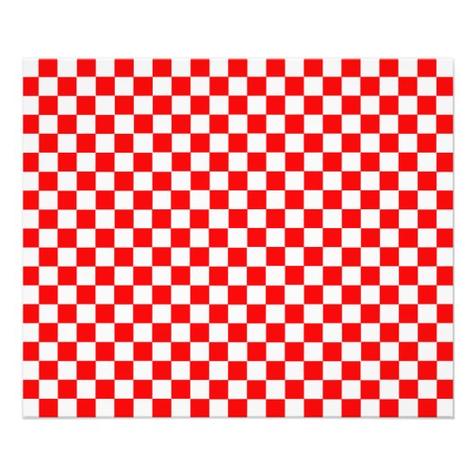 Klassische rote und weiße Karton Fotodruck (Vorne)