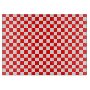 Klassische rote und weiße Karton Schneidebrett