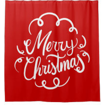Klassische rote weiße Frohe Weihnachten Typografie