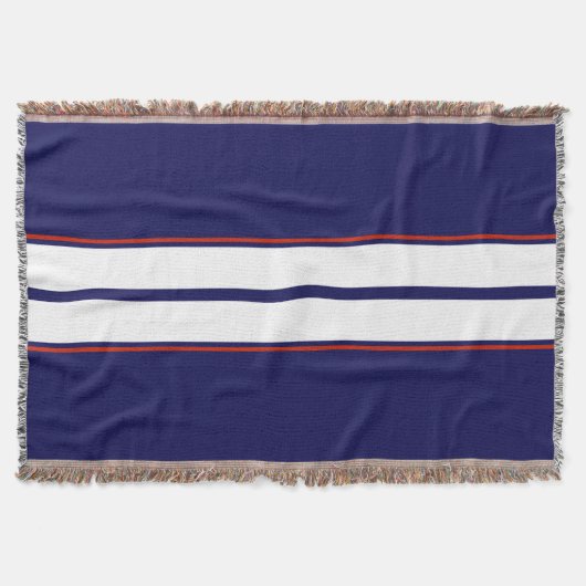 Klassische rote, weiße und blaue Streifen Decke (Vorderseite)