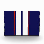 Klassische rote, weiße und blaue Streifen Fotoblock (Vorderseite)