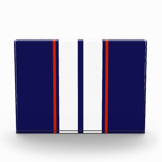 Klassische rote, weiße und blaue Streifen Fotoblock (Vorderseite)