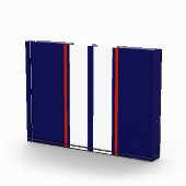Klassische rote, weiße und blaue Streifen Fotoblock (Rechts)