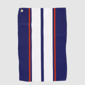 Klassische rote, weiße und blaue Streifen Golfhandtuch (Vorderseite)