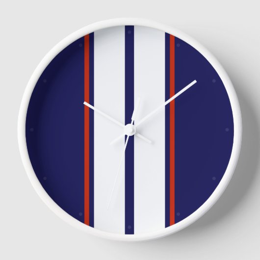 Klassische rote, weiße und blaue Streifen Uhr (Vorderseite)