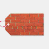 Klassische rote Ziegelwand Geschenkanhänger (Rückseite Horizontal)