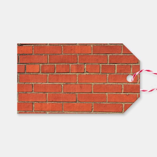 Klassische rote Ziegelwand Geschenkanhänger (Vorderseite (Horizontal))