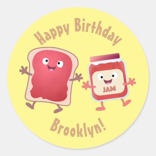 Klassische Rou-Schriftzeichen mit sonnigen Brot- u Runder Aufkleber (Vorderseite)