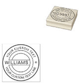 Klassische Round-Logo-Familienname Rubber-Briefmar Gummistempel (Stempel)