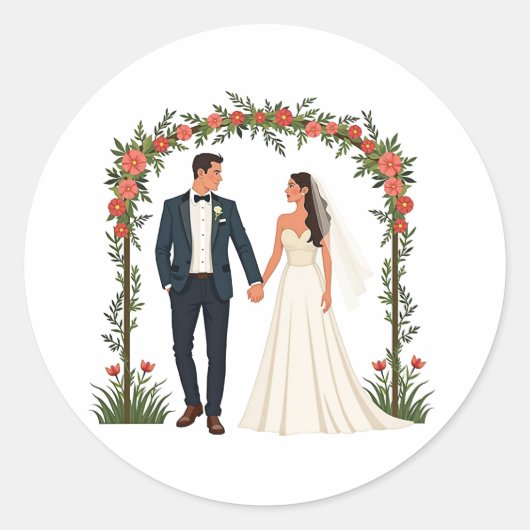 Klassische Round Stickers (Vorderseite)