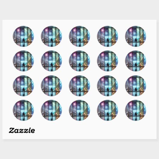 Klassische Round Stickers (Blatt)