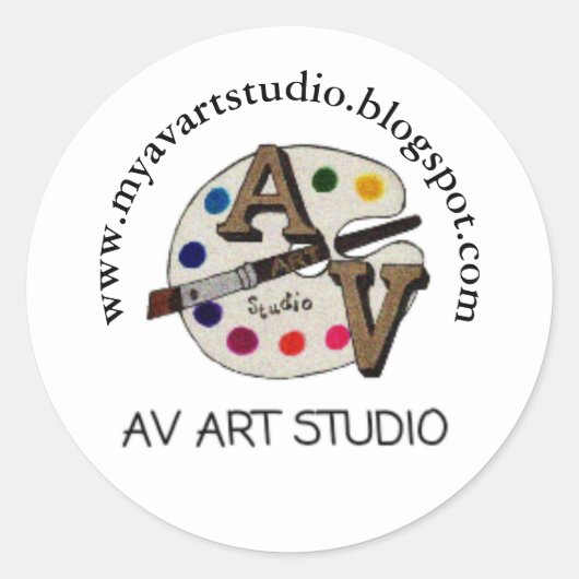 Klassische Round Stickers kreiert von leartiste67 (Vorderseite)