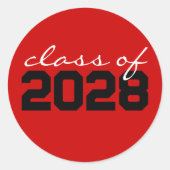 Klassische Round Stickers (Rot und Schwarz) des Ab (Vorderseite)