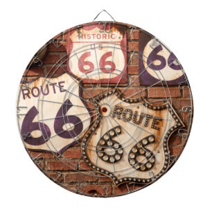 Klassische Route 66 Dartscheibe
