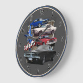 Klassische Route 66 Muskelwagen große Uhr (Winkel)