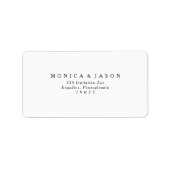 Klassische RSVP-Adressetiketten für Minimalistisch Adressaufkleber (Vorne)