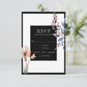 Klassische RSVP-Karte für Wasserfarben Begleitkarte (Stehend Vorderseite)