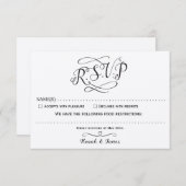 KLASSISCHE RSVP-KARTE - KRAFT-PAPIER RSVP KARTE (Vorne/Hinten)