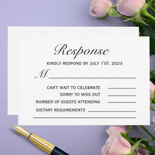 Klassische RSVP-Karte RSVP Karte