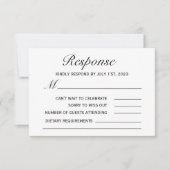 Klassische RSVP-Karte RSVP Karte (Vorderseite)