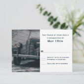 Klassische RSVP-Karten für alte Zeiten RSVP Karte (Stehend Vorderseite)