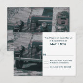 Klassische RSVP-Karten für alte Zeiten RSVP Karte (Vorne/Hinten)