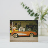 Klassische RT 66-Gasstation Postkarte (Stehend Vorderseite)