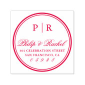 Klassische Rücksendeadresse bei Hochzeiten Permastempel (Design)