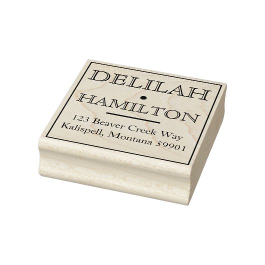 Klassische Rücksendeadresse Briefmarke Gummistempel (Stempel)