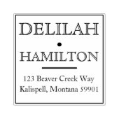 Klassische Rücksendeadresse Briefmarke Gummistempel (Prägung)