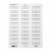 Klassische Rücksendeadresse für einfache Typografi (Vorne)