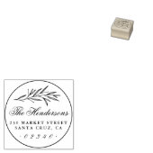 Klassische Rücksendeadresse für elegante Skriptfam Gummistempel (Stempel)