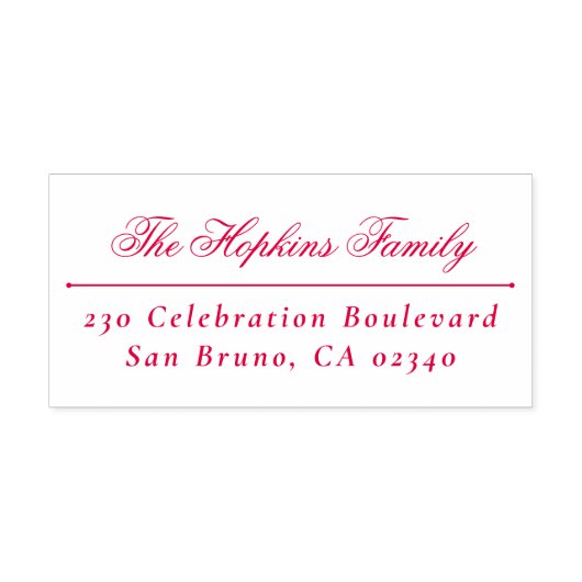 Klassische Rücksendeadresse für elegante Skriptfam Permastempel (Design)