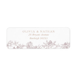 Klassische Rücksendeadresse für Hochzeiten