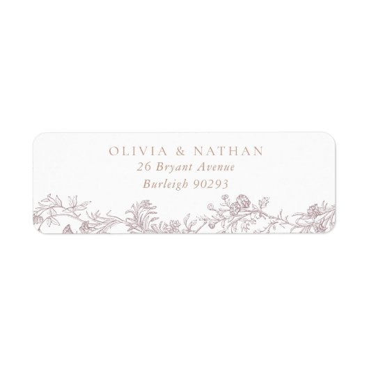 Klassische Rücksendeadresse für Hochzeiten (Vorne)