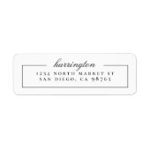 Klassische Rücksendeadresse für Minimalistische Sk (Vorne)