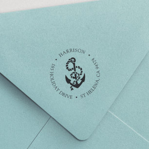 Klassische Rücksendeadresse für Nautik und Anker Permastempel