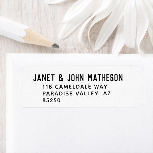 Klassische Rücksendeadresse für Schwarz-Blockbuchs (Insitu)