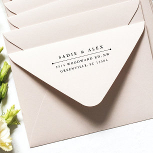 Klassische Rücksendeadresse Gummistempel