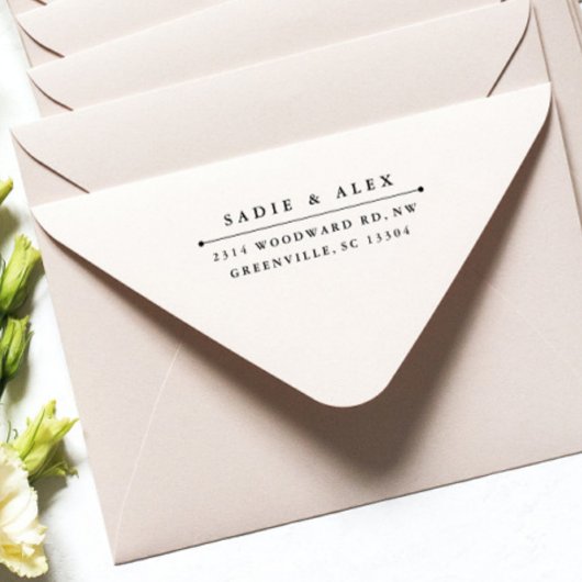 Klassische Rücksendeadresse Gummistempel