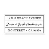 Klassische Rücksendeadresse Hochzeitshaus Permastempel (Design)