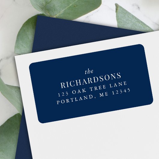 Klassische Rücksendeadresse mit Nachname für bearb Adressaufkleber