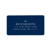 Klassische Rücksendeadresse mit Nachname für bearb Adressaufkleber (Vorne)