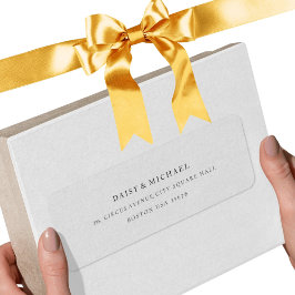 Klassische Rücksendeadresse Weiß und Schwarz