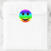 Klassische Rundaufkleber/Regenbogenfläche Runder Aufkleber (Tasche)